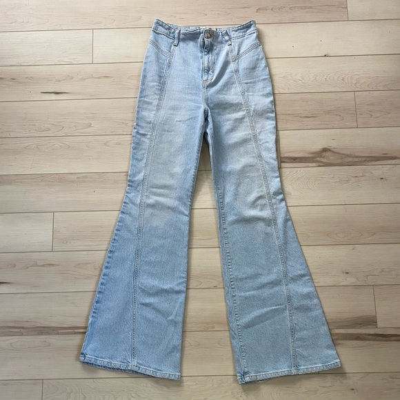 Free People Denim - Free People Florence High Rise Flared Leg Stretch Denim Jeans, Womens Size 6